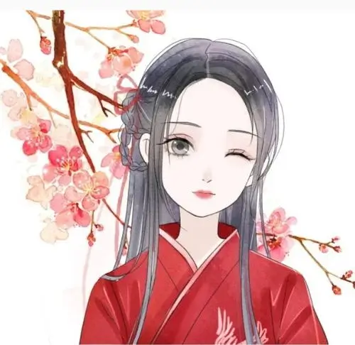 留言读者头像，站在深蓝书架前的读者插画